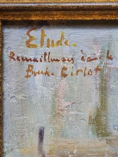 Mending the Fish Nets, Post Impressionist Marine Scene, Les Remailleures