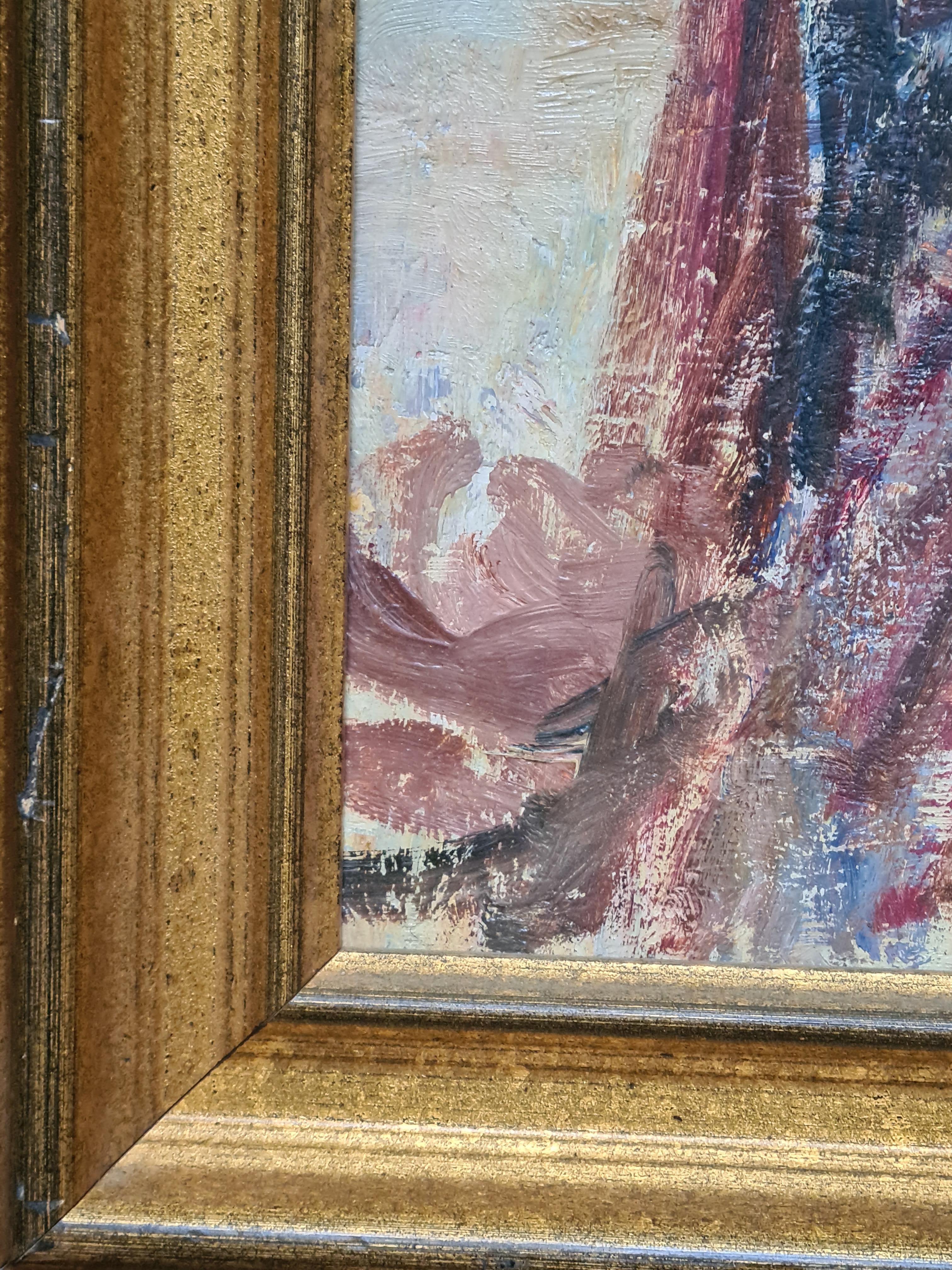 Mending the Fish Nets, Post Impressionist Marine Scene, Les Remailleures For Sale 4