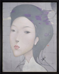 'Elegance' Large Oil on Canvas Figurative Portrait Painting