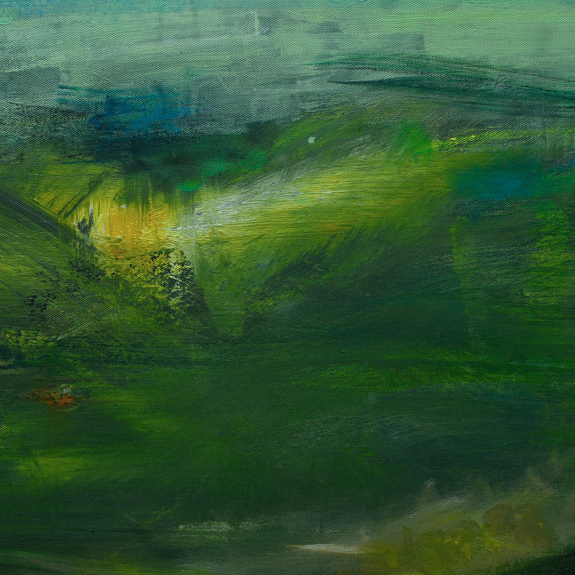 Montagna Blu - Painting Contemporaneo di Nguyen Xuan Anh