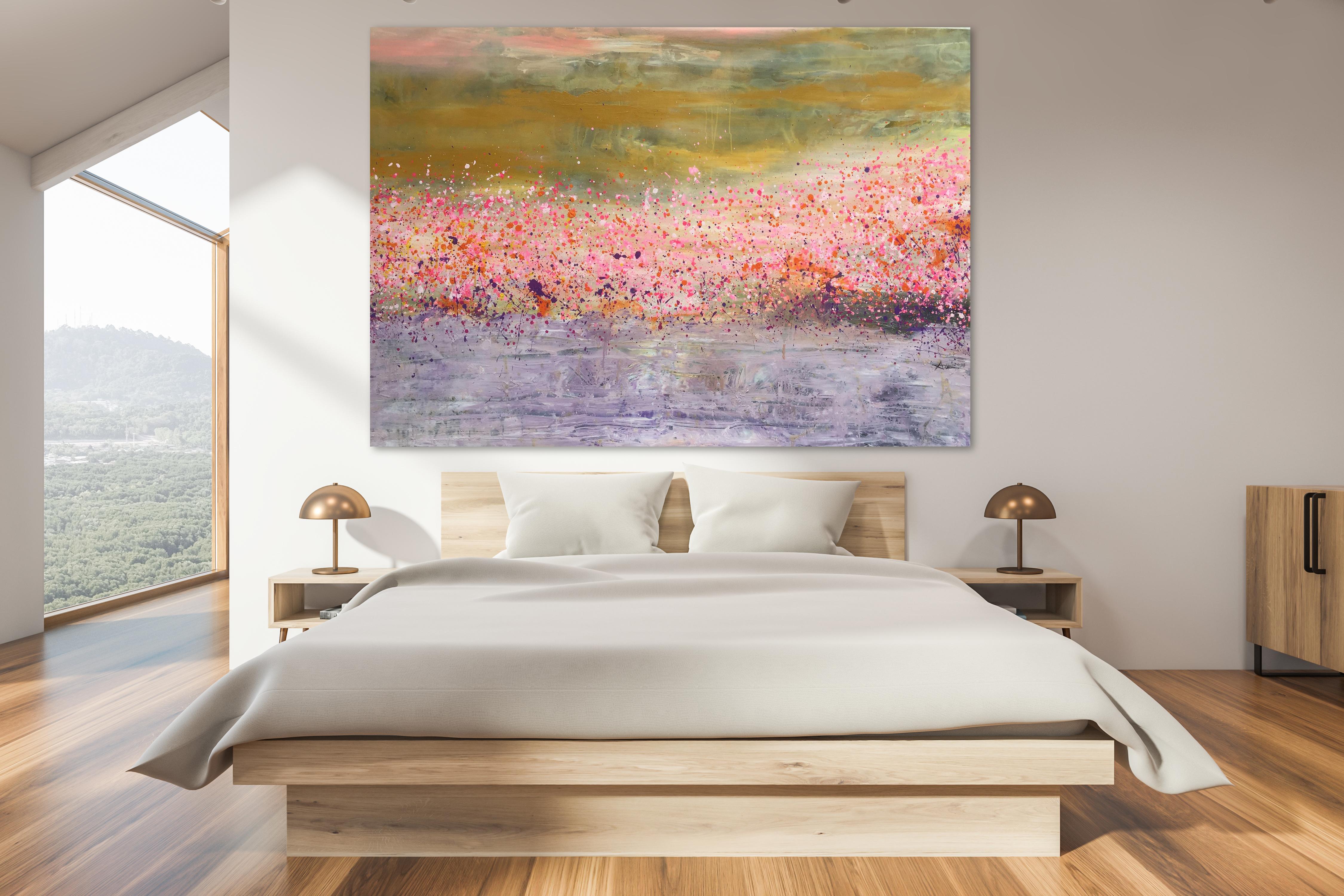 Le printemps rose - Painting de Nguyen Xuan Anh