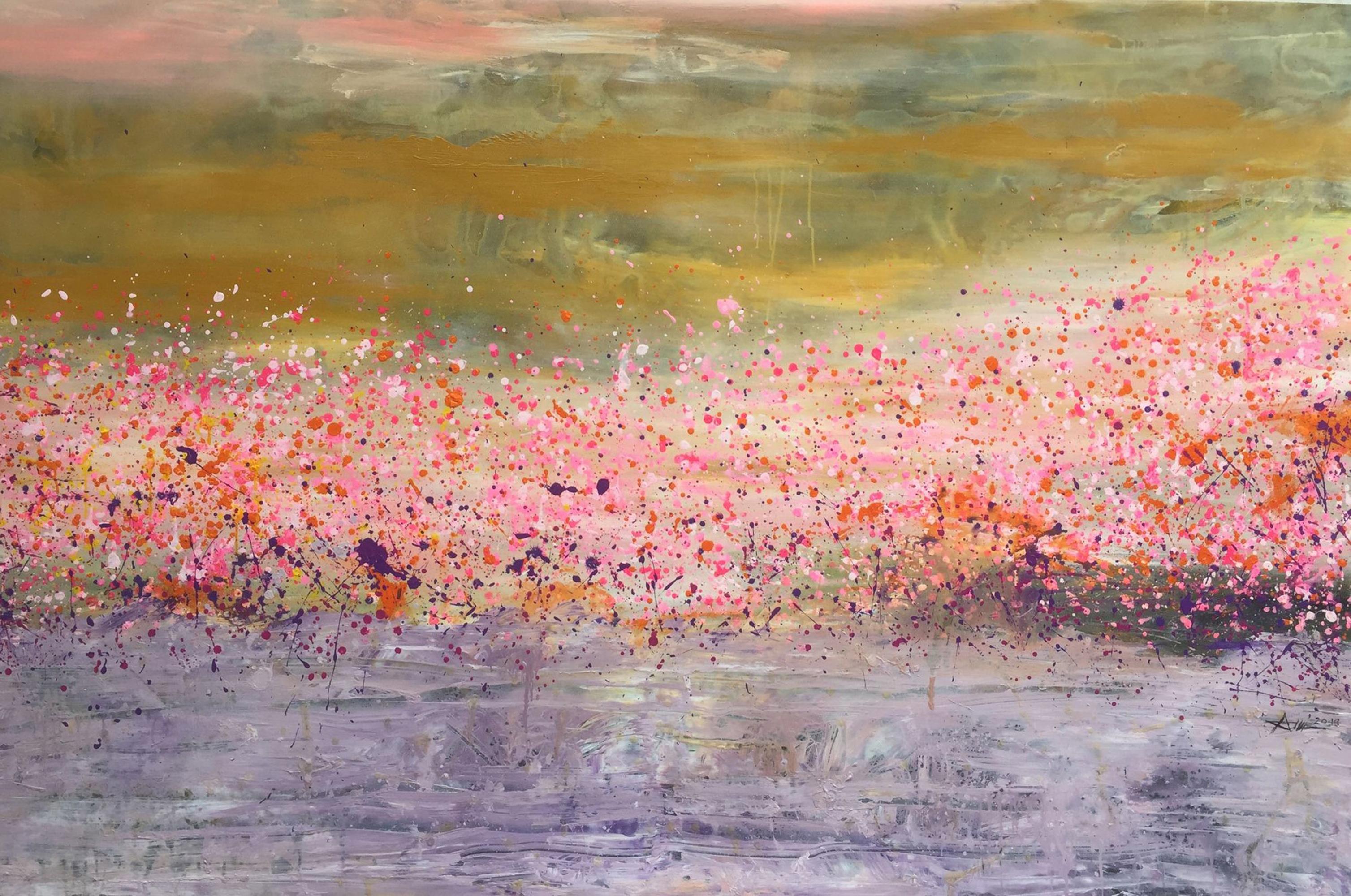Landscape Painting Nguyen Xuan Anh - Le printemps rose