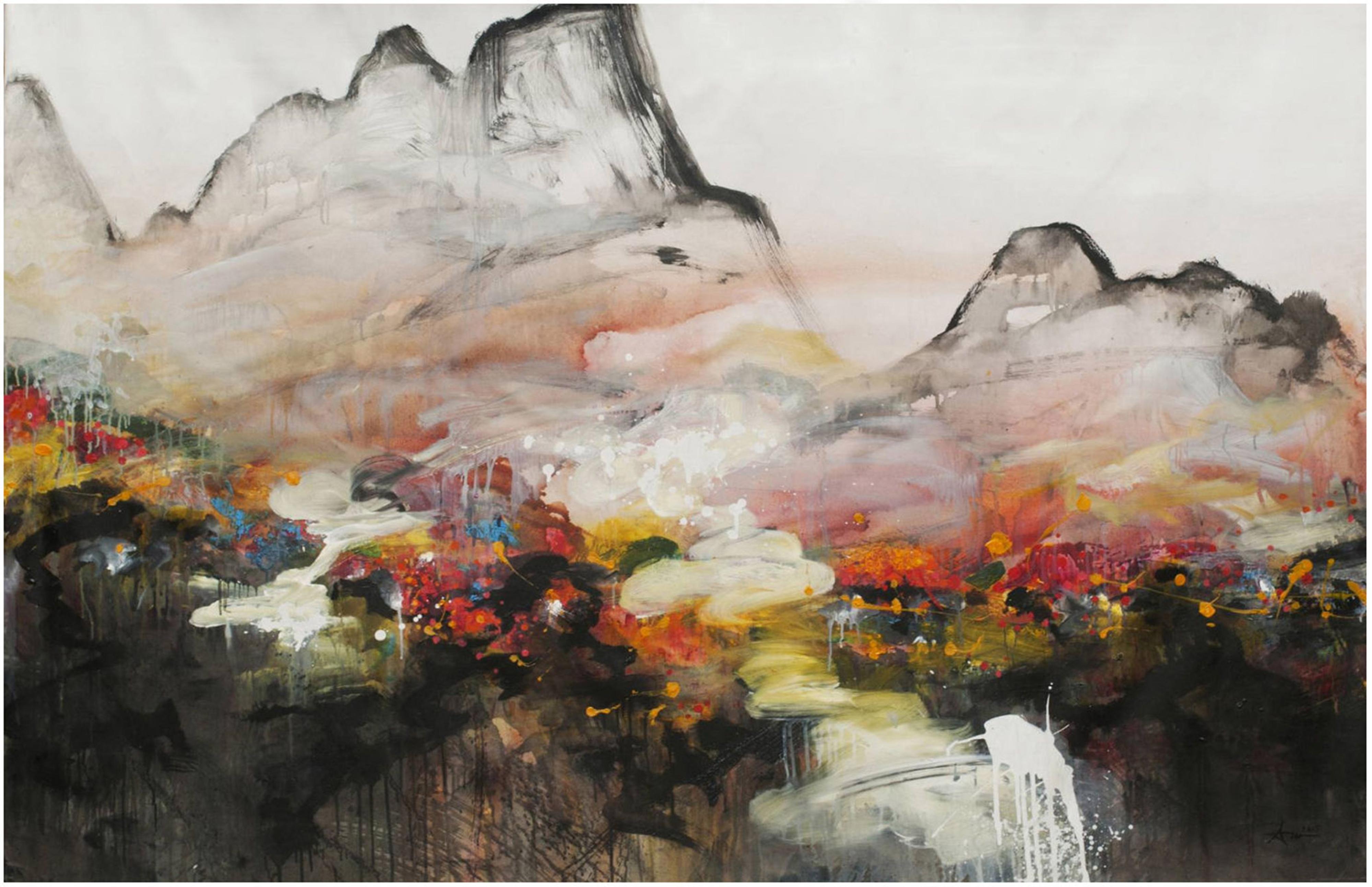 Nguyen Xuan Anh Landscape Painting - Autumn Mountain
