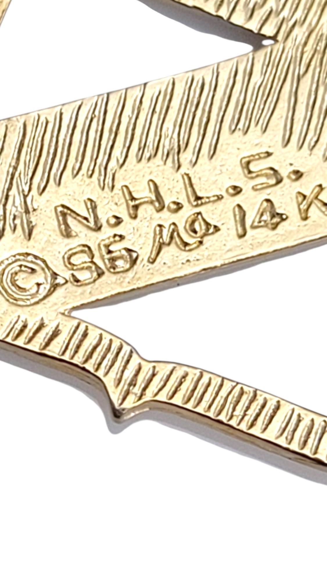Ciondolo NHLS 14 Karat Yellow New York Rangers #22001 In condizioni buone in vendita a Washington Depot, CT