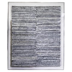 "Ni l'un, Ni l'autre" Abstraktes strukturiertes Papierkunstwerk im zeitgenössischen Stil