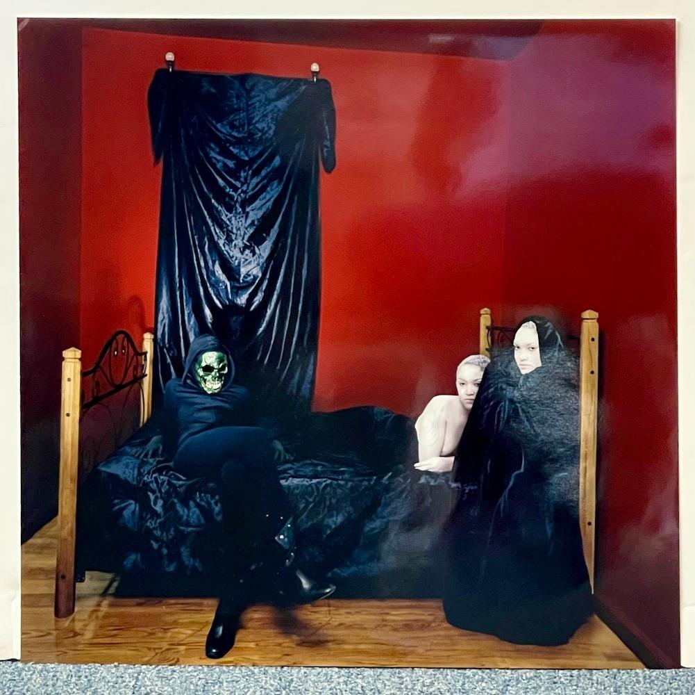 NIGHTMARE Signed Photograph, Surrealist Self-Portrait Mexican Folklore, Skeleton For Sale 1