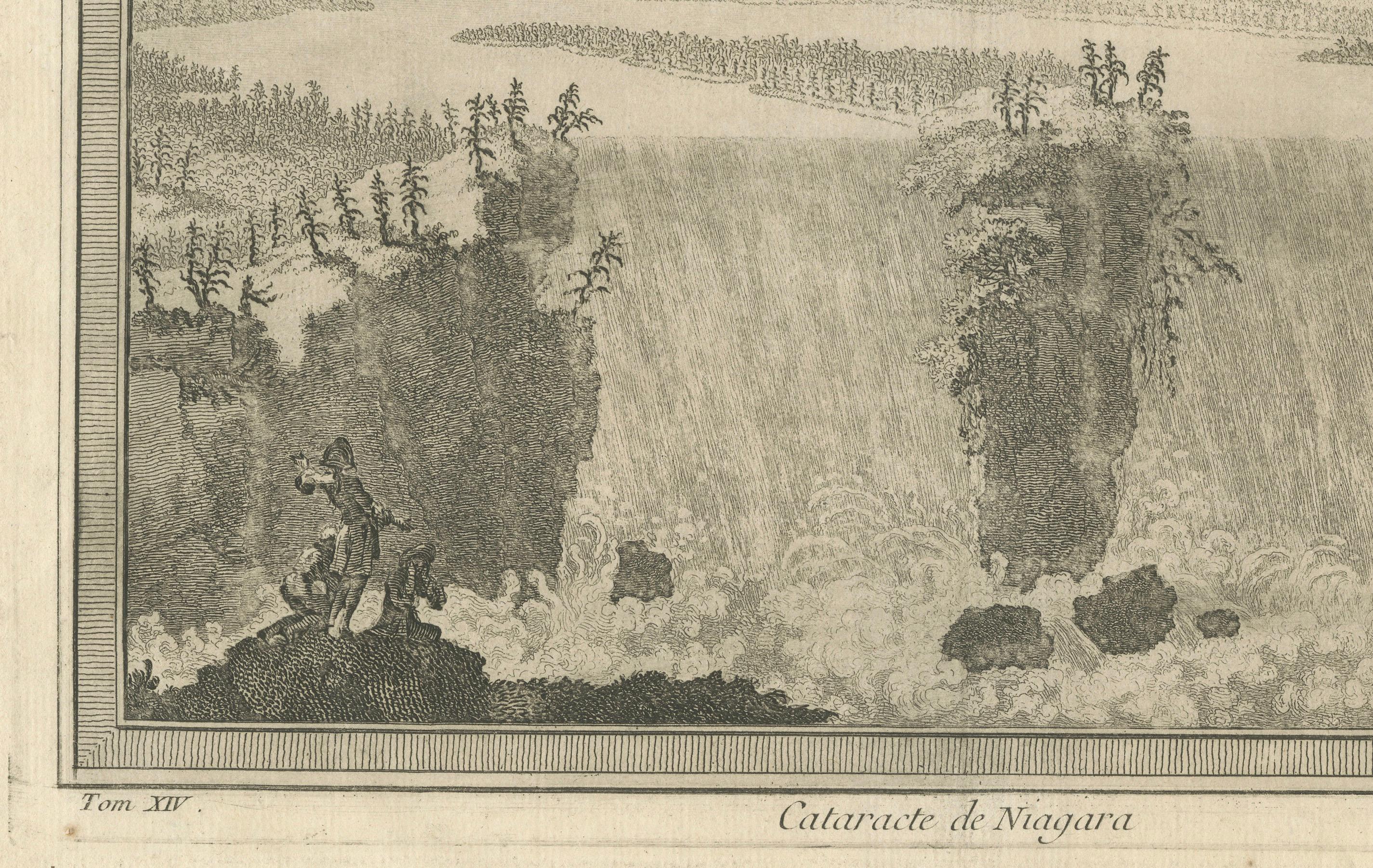 Niagara Falls, Cataracte de Niagara – Early French Engraved View, c.1780