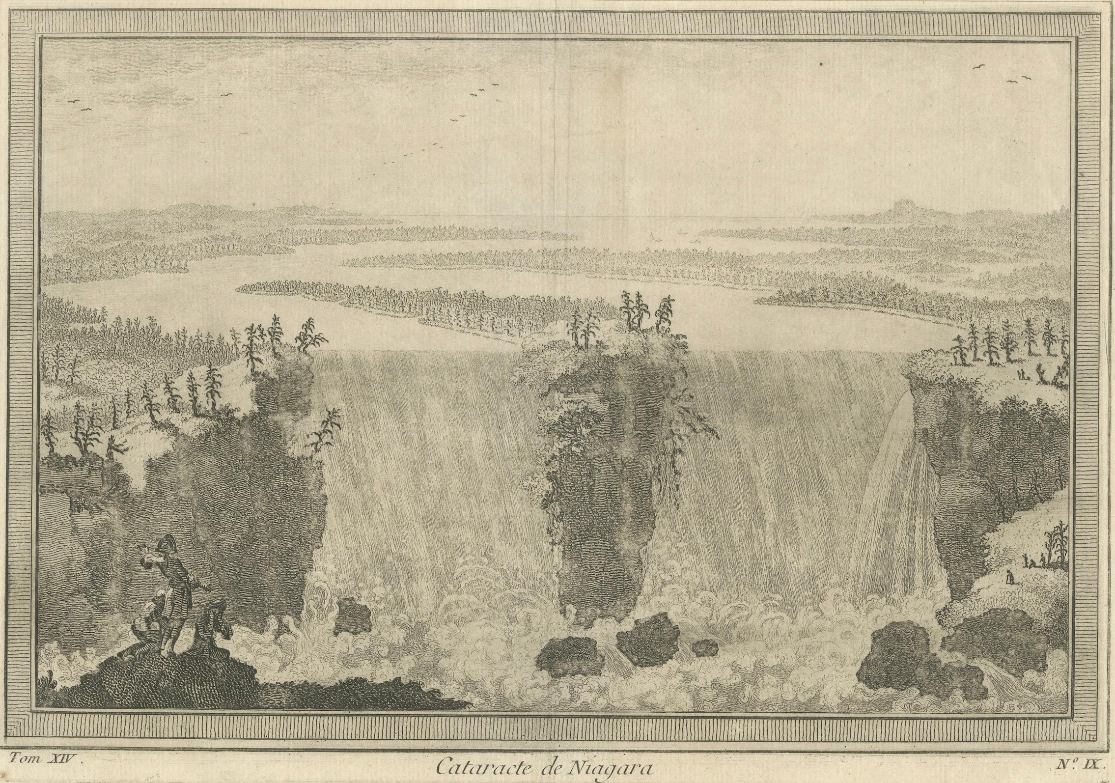 Niagara Falls, Cataracte de Niagara – Early French Engraved View, c.1780