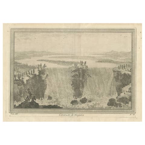 Niagara Falls, Cataracte de Niagara – Early French Engraved View, c.1780