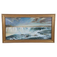 Niagara Falls Waterfall Landscape Oil Painting Frederic Edwin Church Framed 48"
