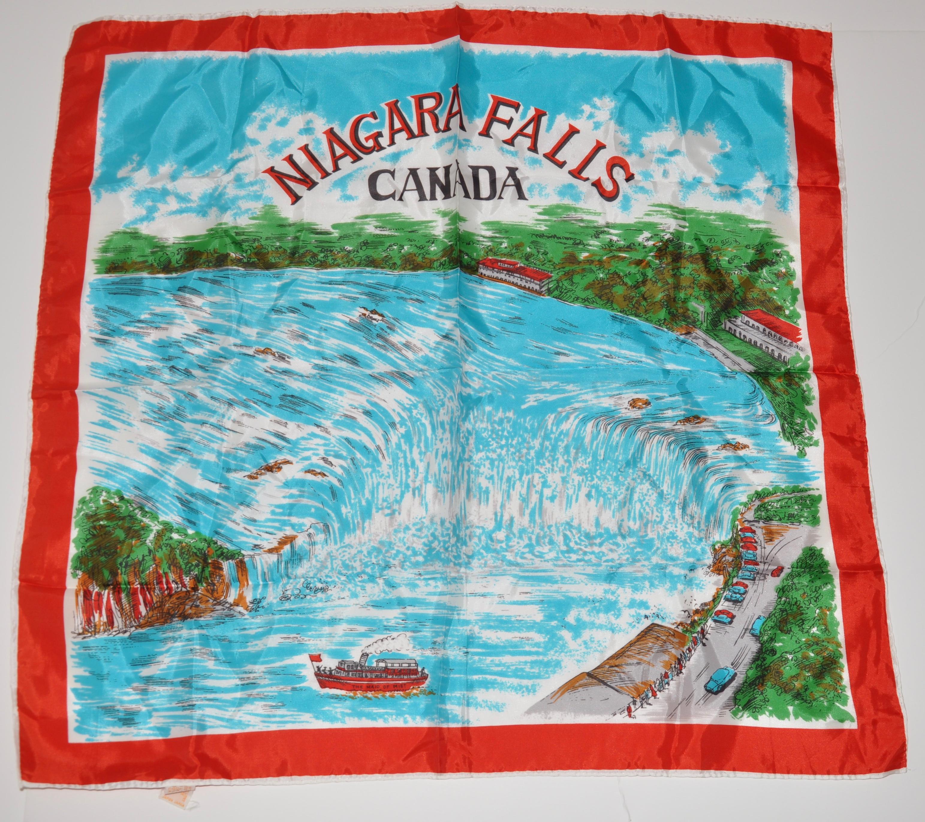 Écharpe « Niagara Falls » aux détails merveilleusement vifs en vente 2