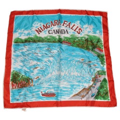 Vintage "Niagara Falls" Wonderfully Vivid Detailed Scarf