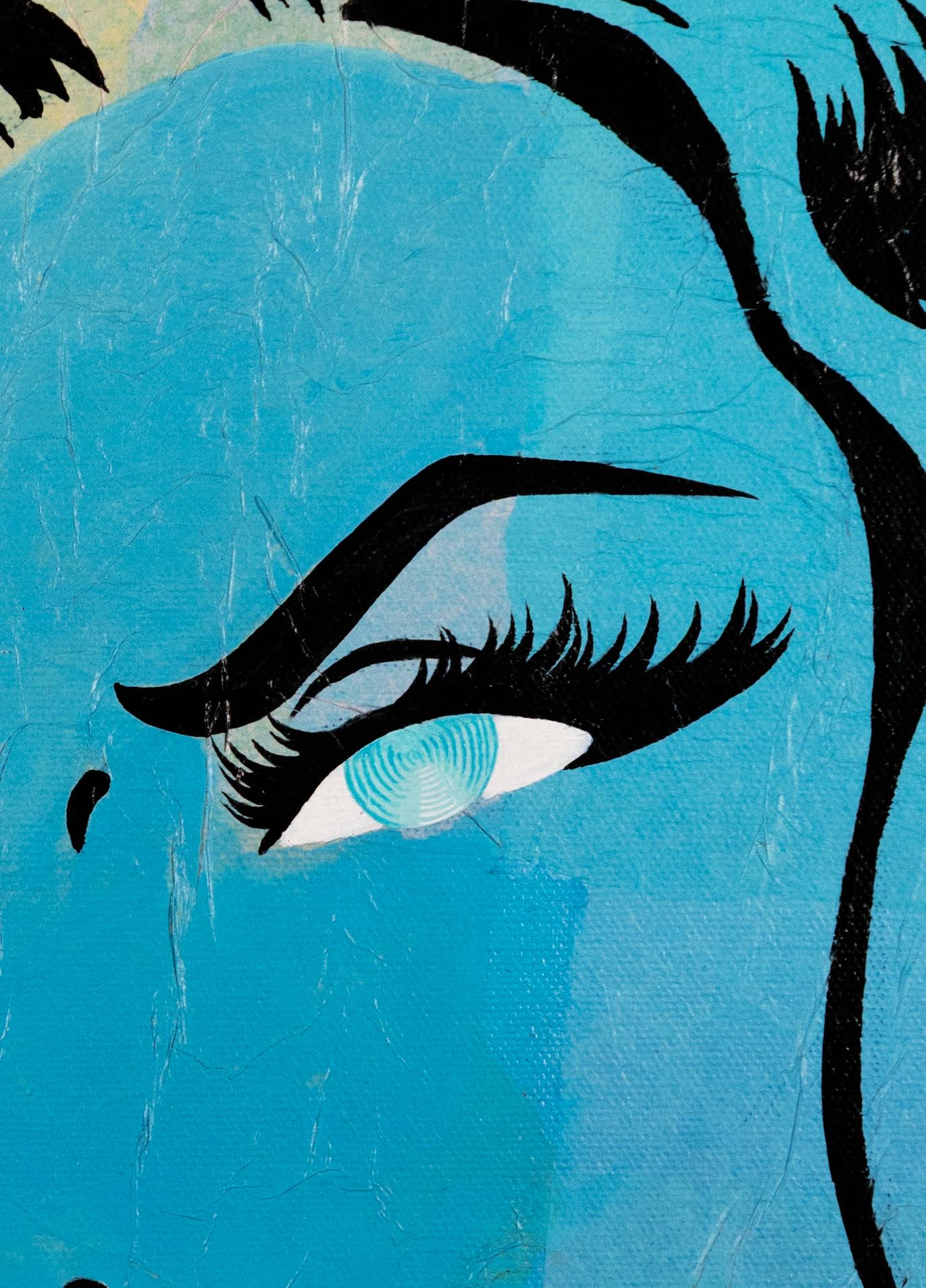 Cette peinture acrylique sur toile de Niagara, audacieuse et chargée d'émotion, illustre la fusion de l'esthétique de la bande dessinée et de l'attitude punk féministe qui la caractérise. Signé en bas à droite. Vers les années 2000. La composition