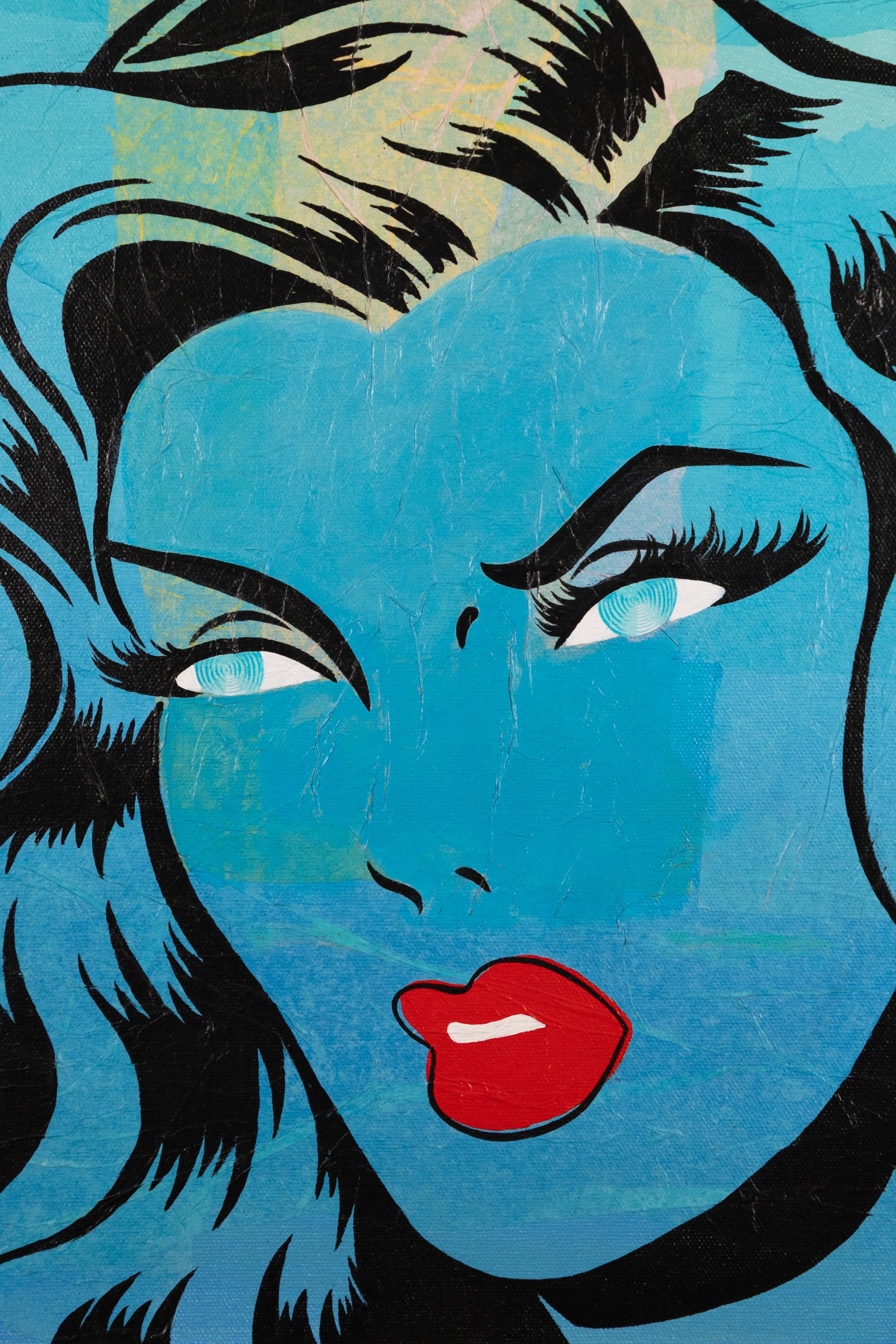 Niagara Ma vengeance est-elle justifiée ? Peinture acrylique contemporaine pop art signée Bon état - En vente à Keego Harbor, MI