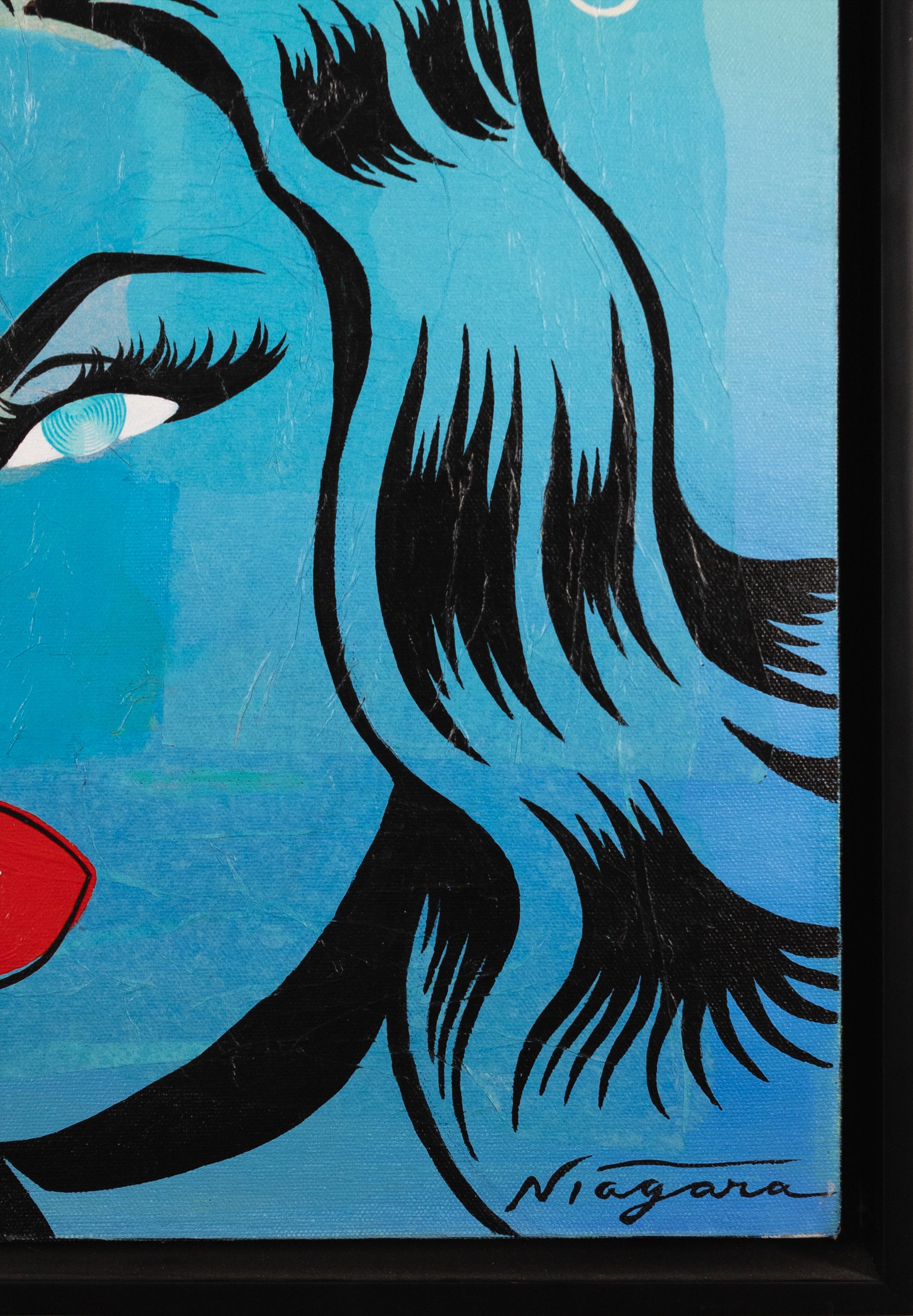 XXIe siècle et contemporain Niagara Ma vengeance est-elle justifiée ? Peinture acrylique contemporaine pop art signée en vente