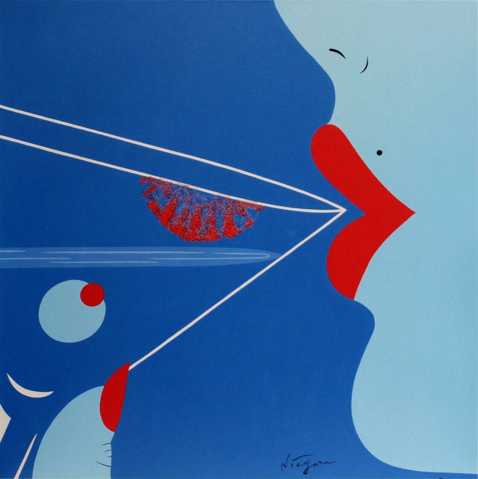 Niagara Lipstick Traces Signed Artist Proof Contemporary Giclee Unframed In Good Condition In Keego Harbor, MI