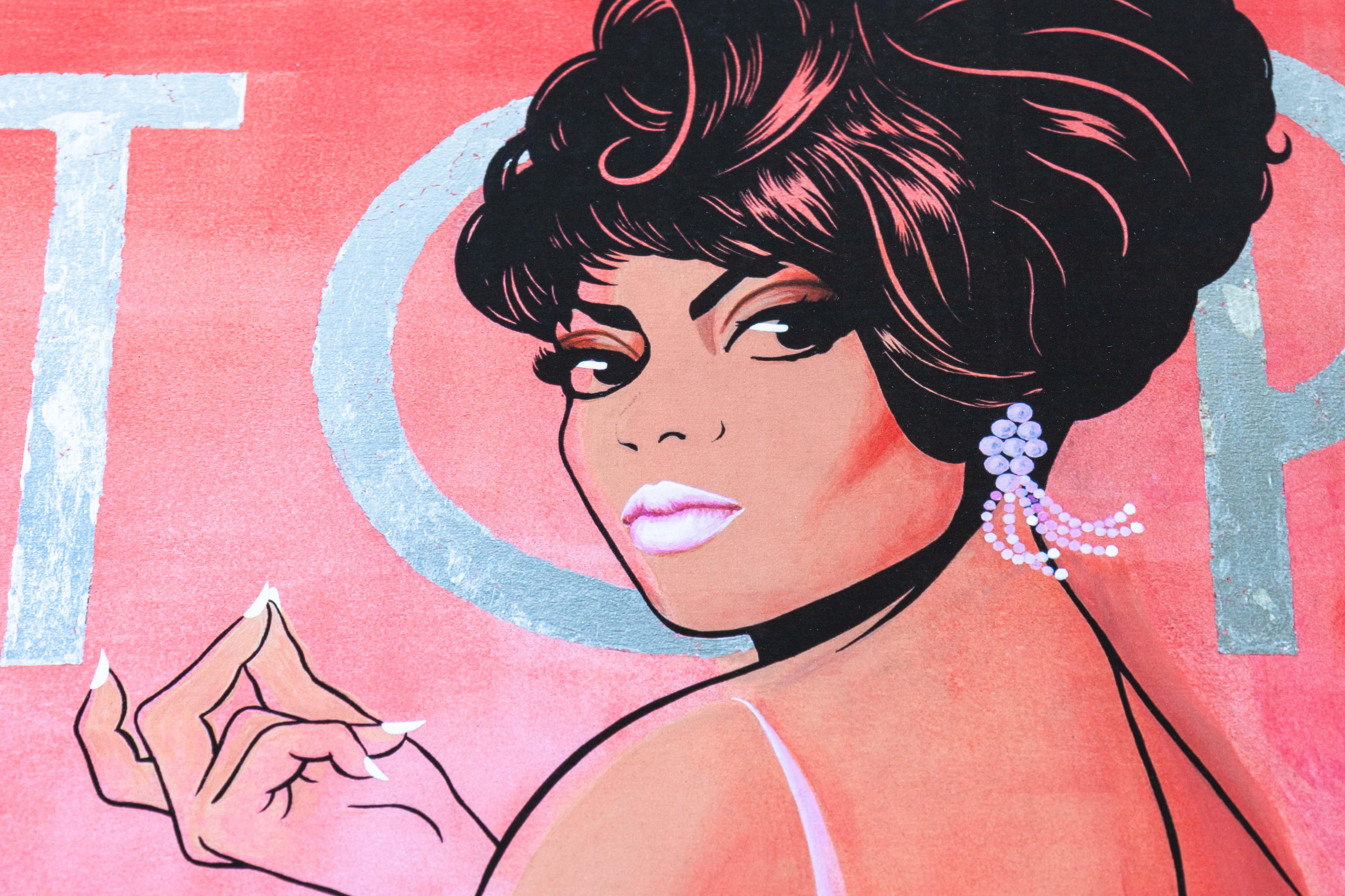 Niagara Stop (Diana Ross) Signierter zeitgenössischer Siebdruck auf Papier Ungerahmt 2022 (amerikanisch) im Angebot