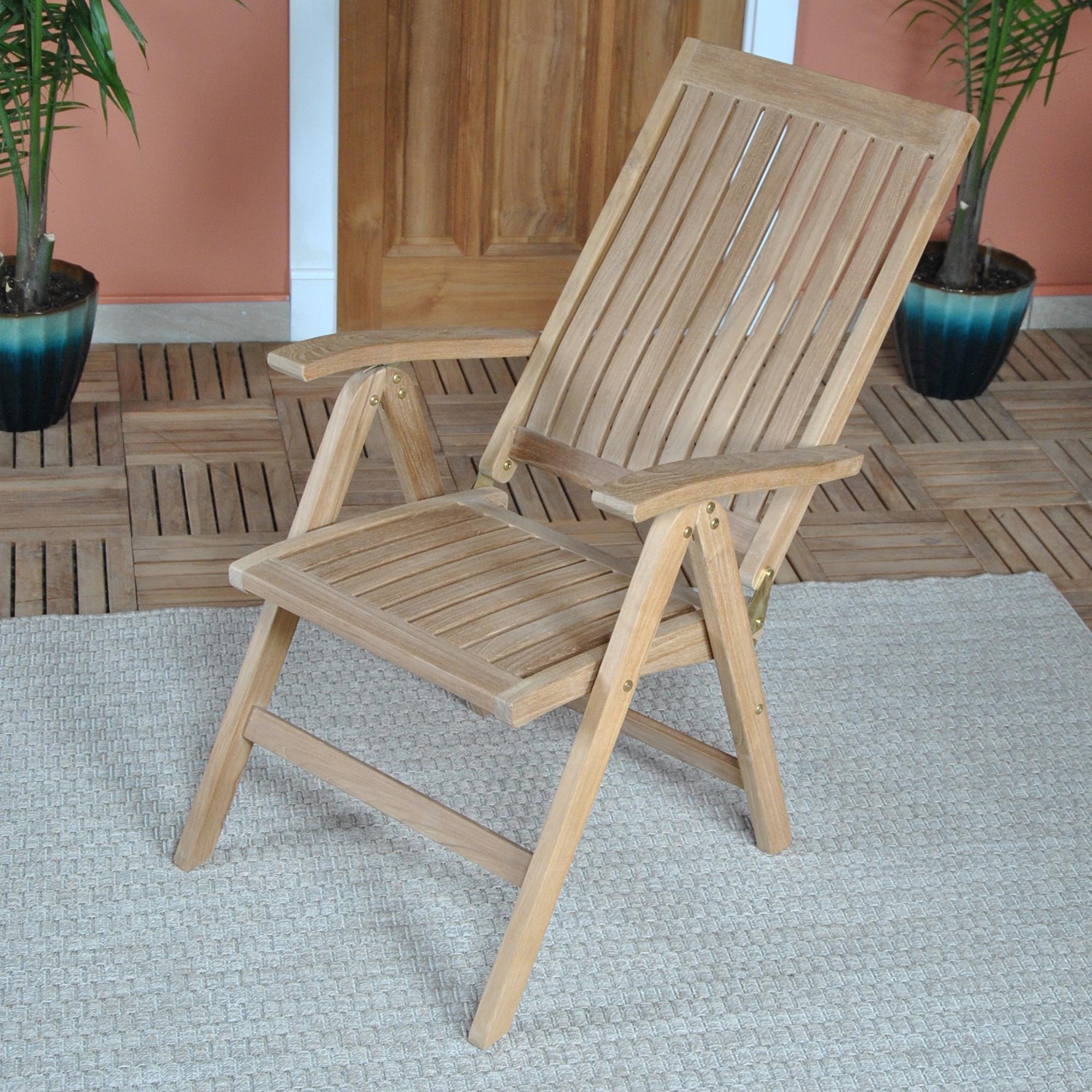 Sculpté à la main Chaise Niagara Teak Crown