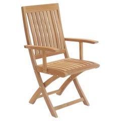 Niagara Teak Crown Folding Arm Chair