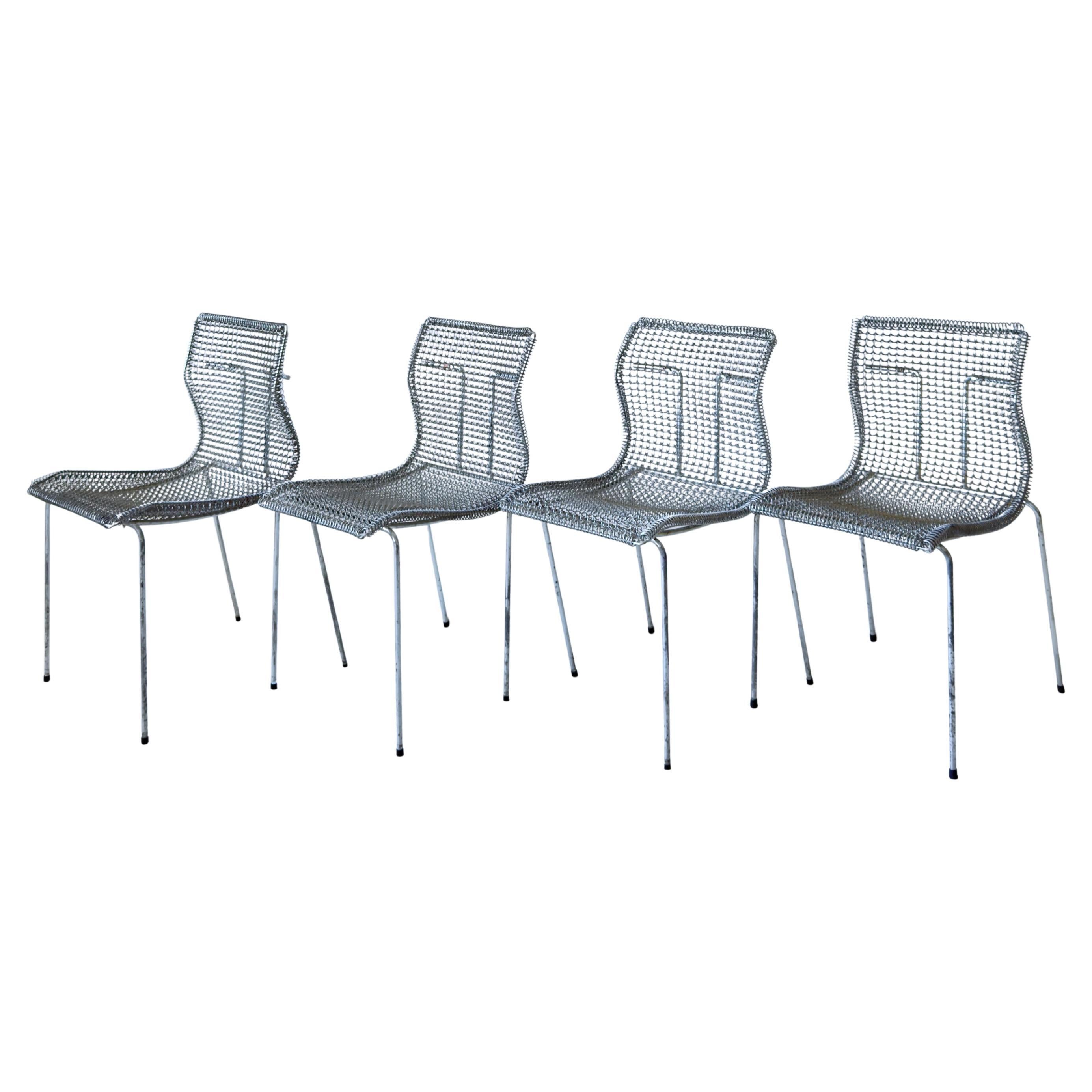 Sedie da pranzo "Rascal" di Niall O'Flynn in metallo zincato per Spectrum, 1997 in vendita