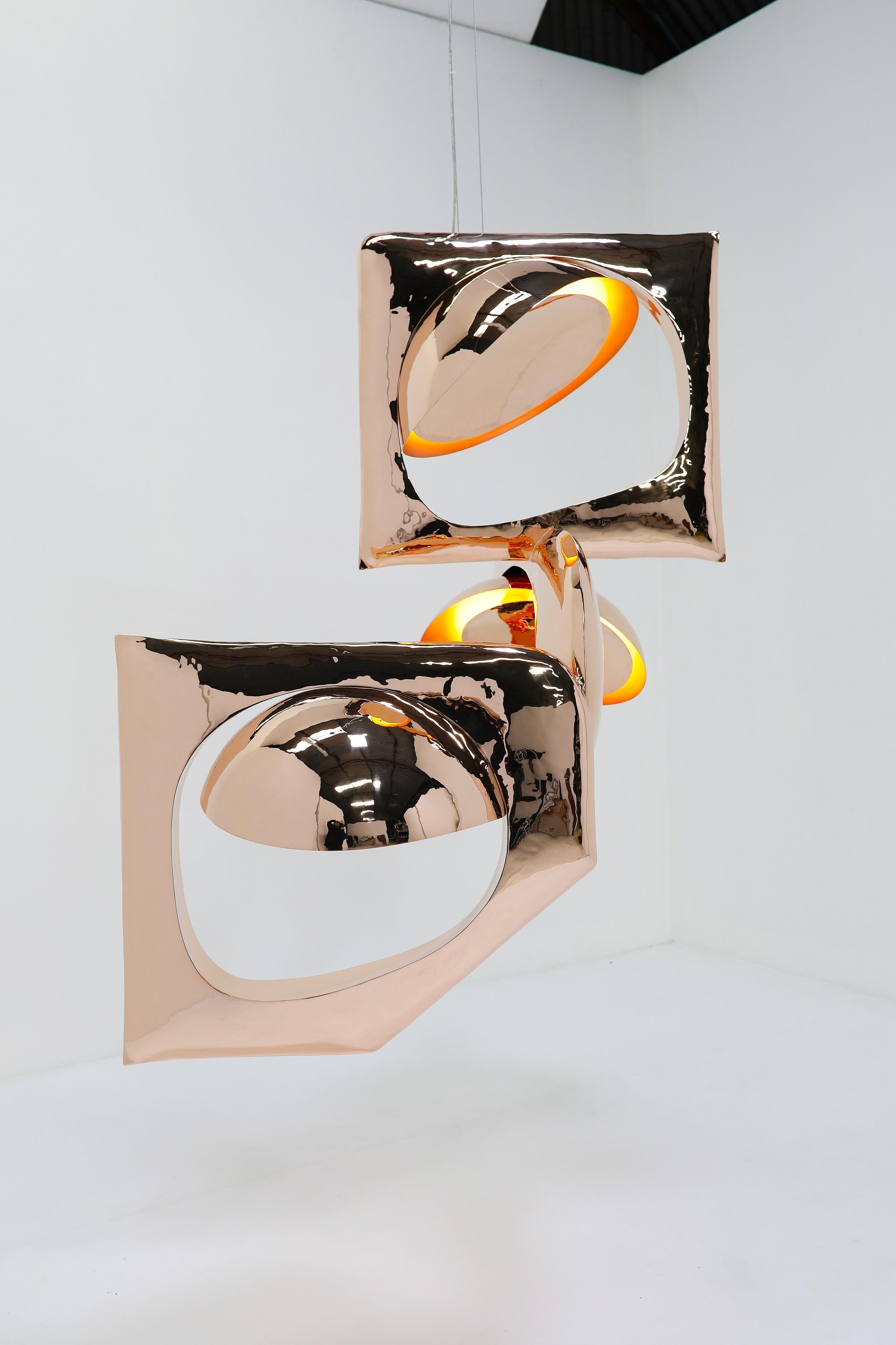 Niamh Barry, In the Eyes of, Polished Bronze Light Sculpture, Ireland, 2023 For Sale 3