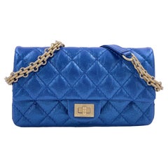 NIB 19A Chanel Reissue Waist Bag Fanny Pack Iridescent Sapphire Blue  64610