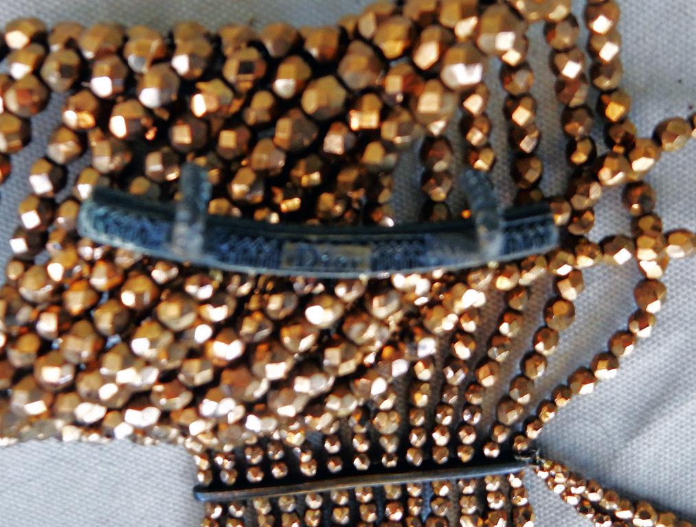 NIB Christian Dior Vintage „Valentine“ Masai Choker-Halskette aus goldener Bronze    im Angebot 1