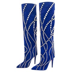 NIB Christian Louboutin Astrilarge Botta Pika 100 Galactiqueen OTK Boots 37