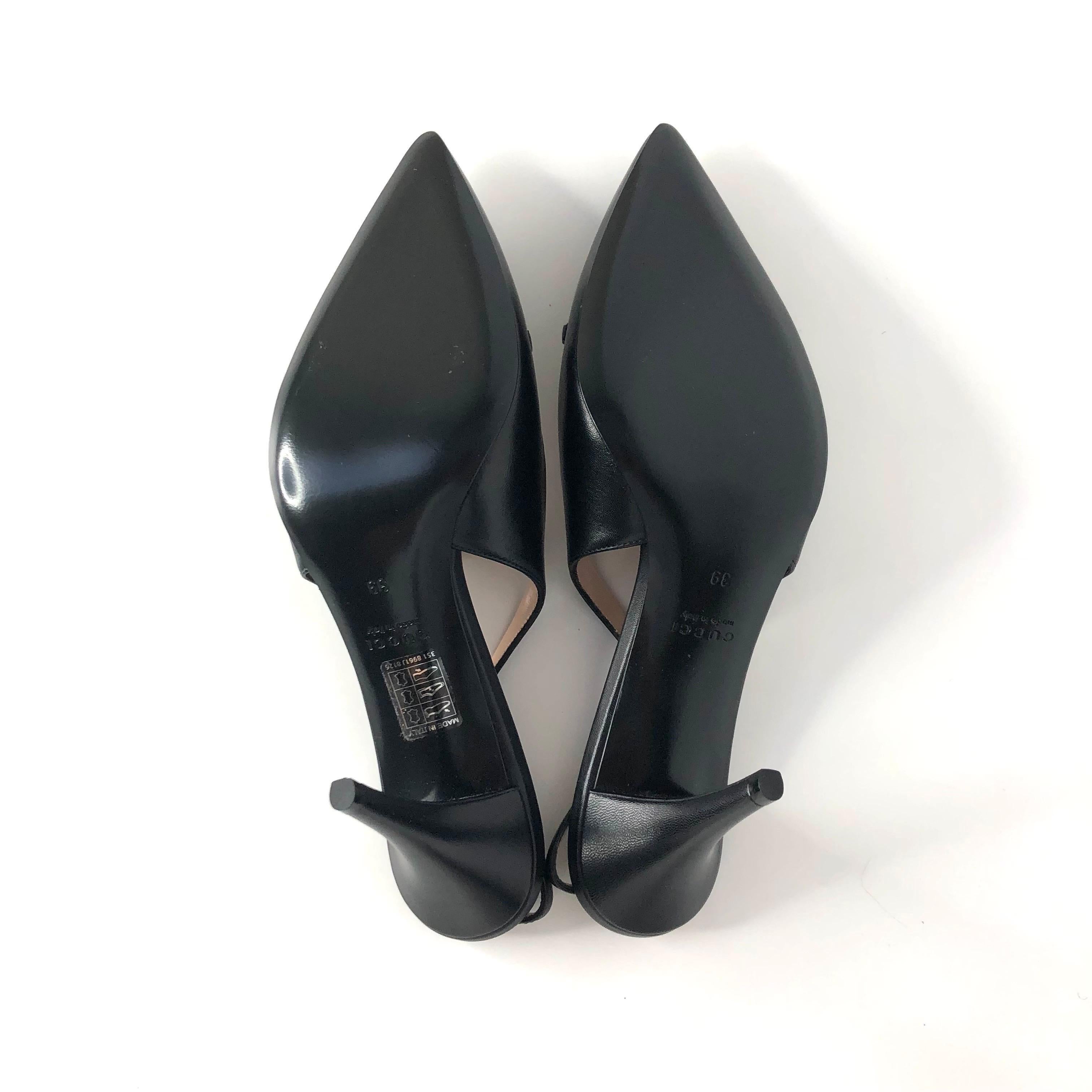 NIB Gucci Horsebit Slingback 100mm Pointed Toe Pumps 39 in vendita 2