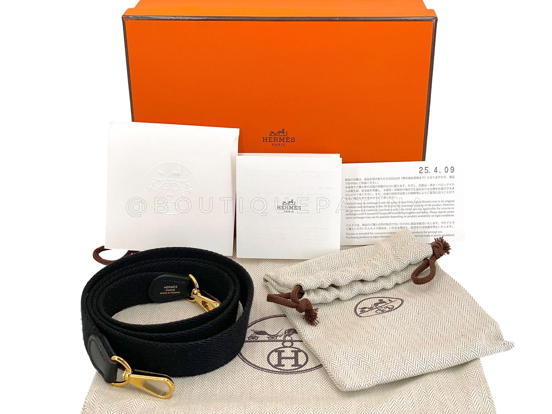 NIB Hermes Nero Clemence Mini Evelyne TPM Borsa 24k GHW 68959 in vendita 10