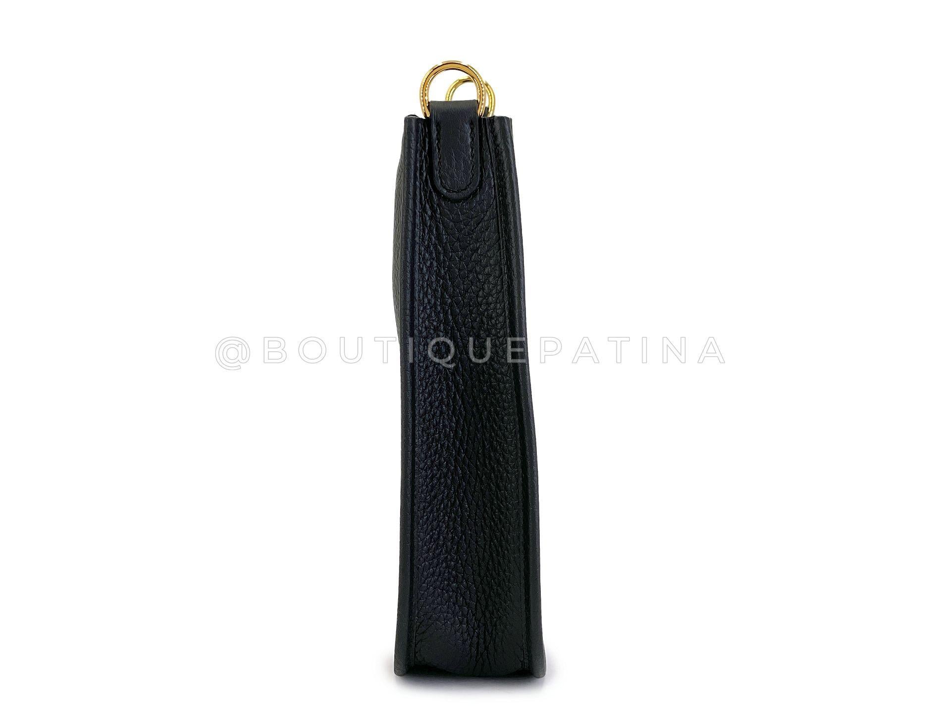 Donna NIB Hermes Nero Clemence Mini Evelyne TPM Borsa 24k GHW 68959 in vendita