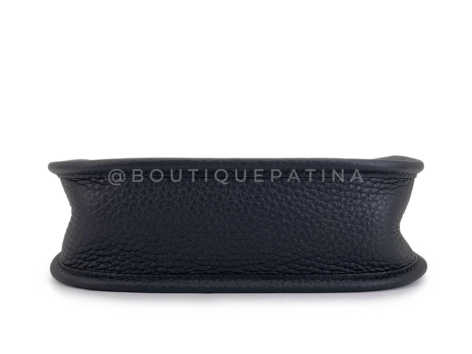 NIB Hermes Nero Clemence Mini Evelyne TPM Borsa 24k GHW 68959 in vendita 1