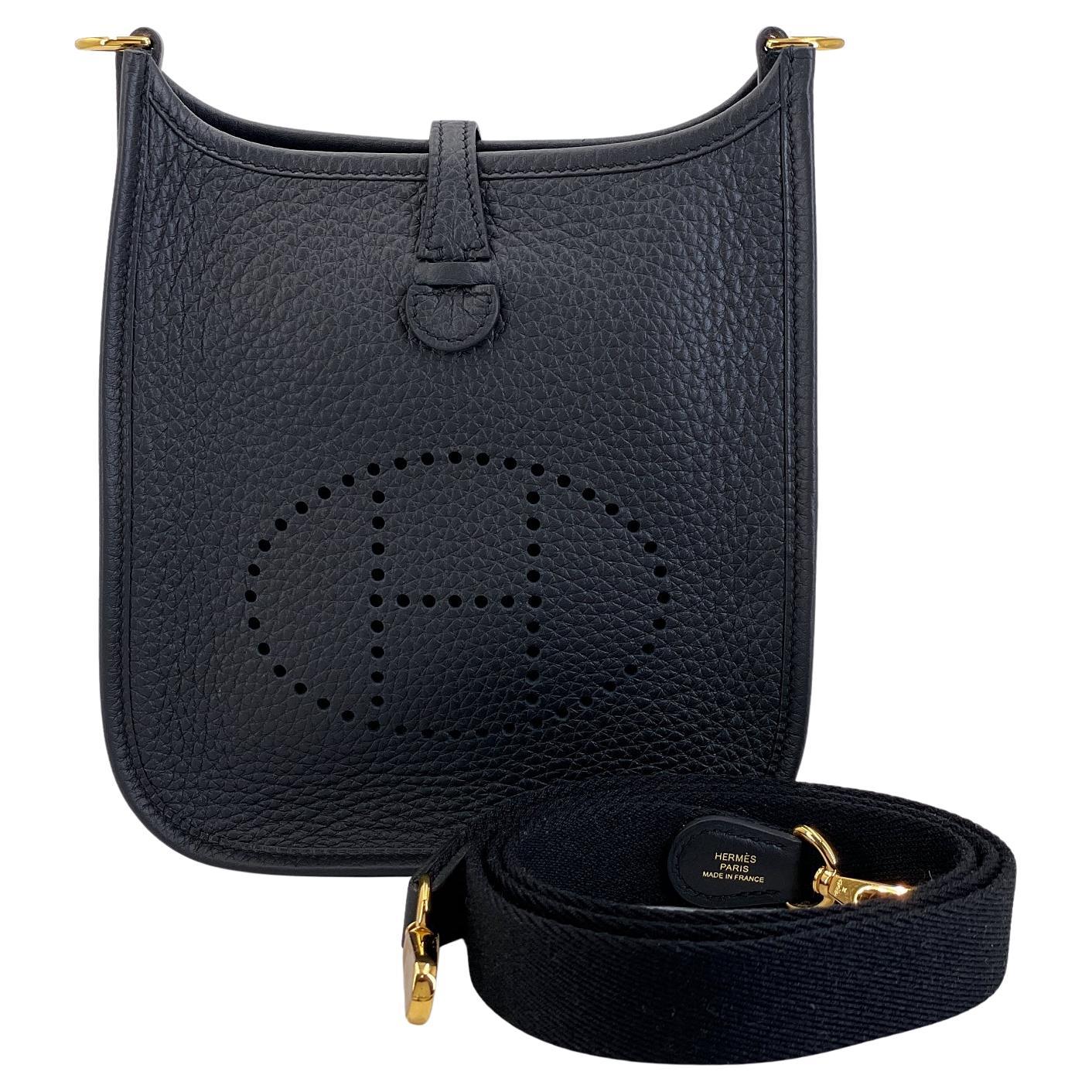 NIB Hermes Nero Clemence Mini Evelyne TPM Borsa 24k GHW 68959