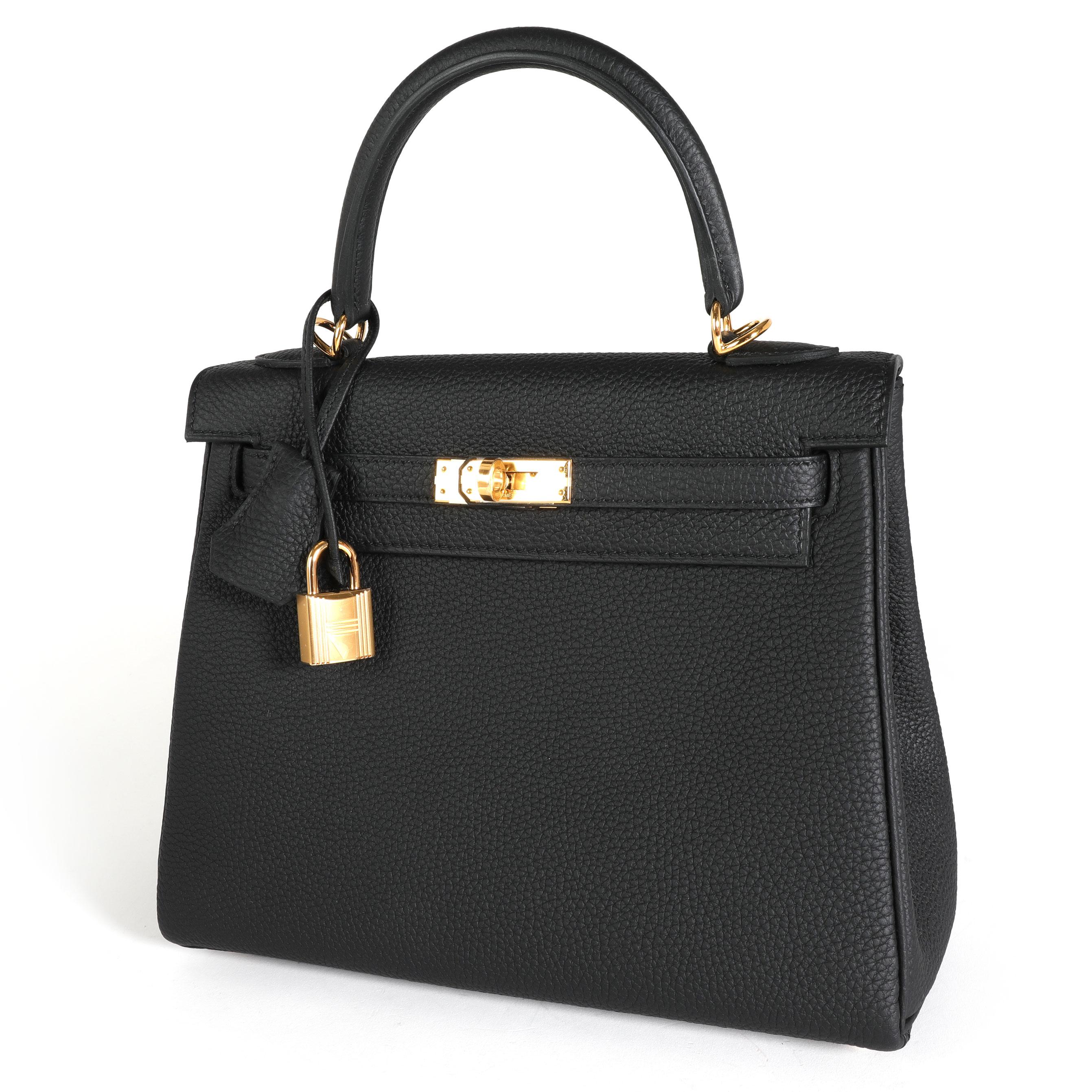 NIB Hermès Black Togo Kelly Retourne 25 GHW For Sale at 1stDibs | kelly ...