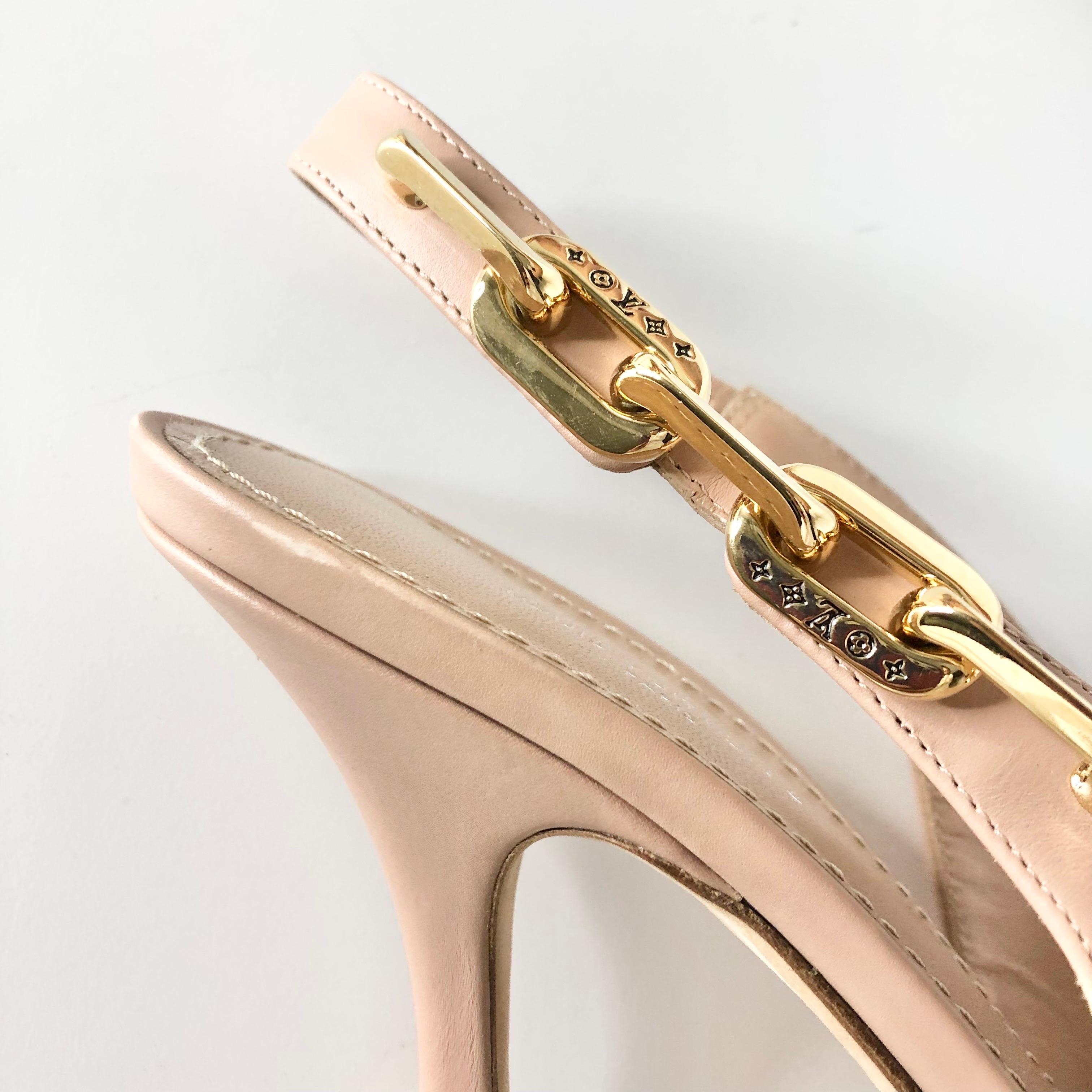 NIB Louis Vuitton Sparkle Slingback Pointed Toe Pumps 37 en venta 1