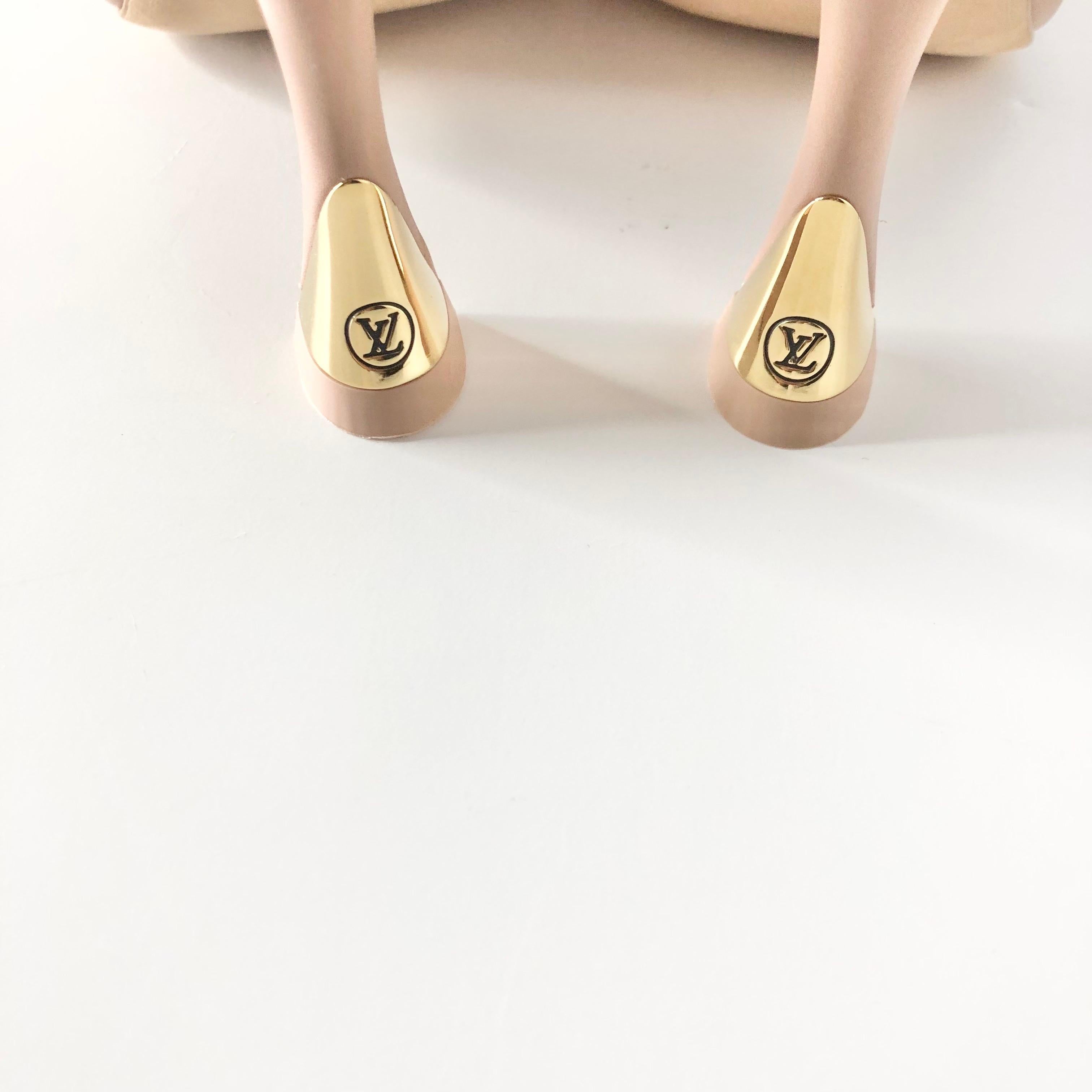 NIB Louis Vuitton Sparkle Slingback Pointed Toe Pumps 37 en venta 2