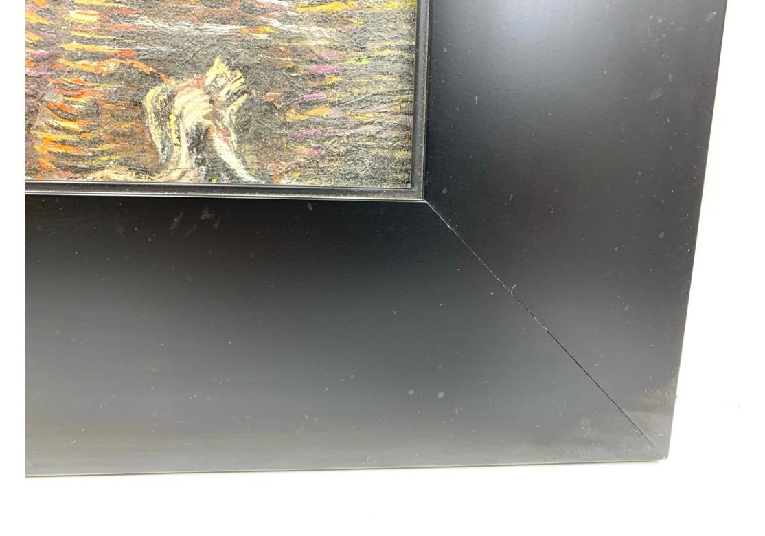 XX secolo Abbazia di Niberg (Am. 1920-1990)  Olio su tela I rifugiati, Brooklyn, NY in vendita