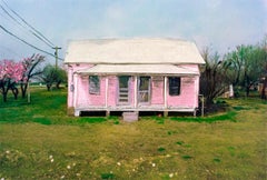 Vintage Nic Nicosia, Pink house, contemporary fine art photography print 