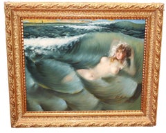 Joven desnuda en el mar - Óleo sobre tela - Año 1907