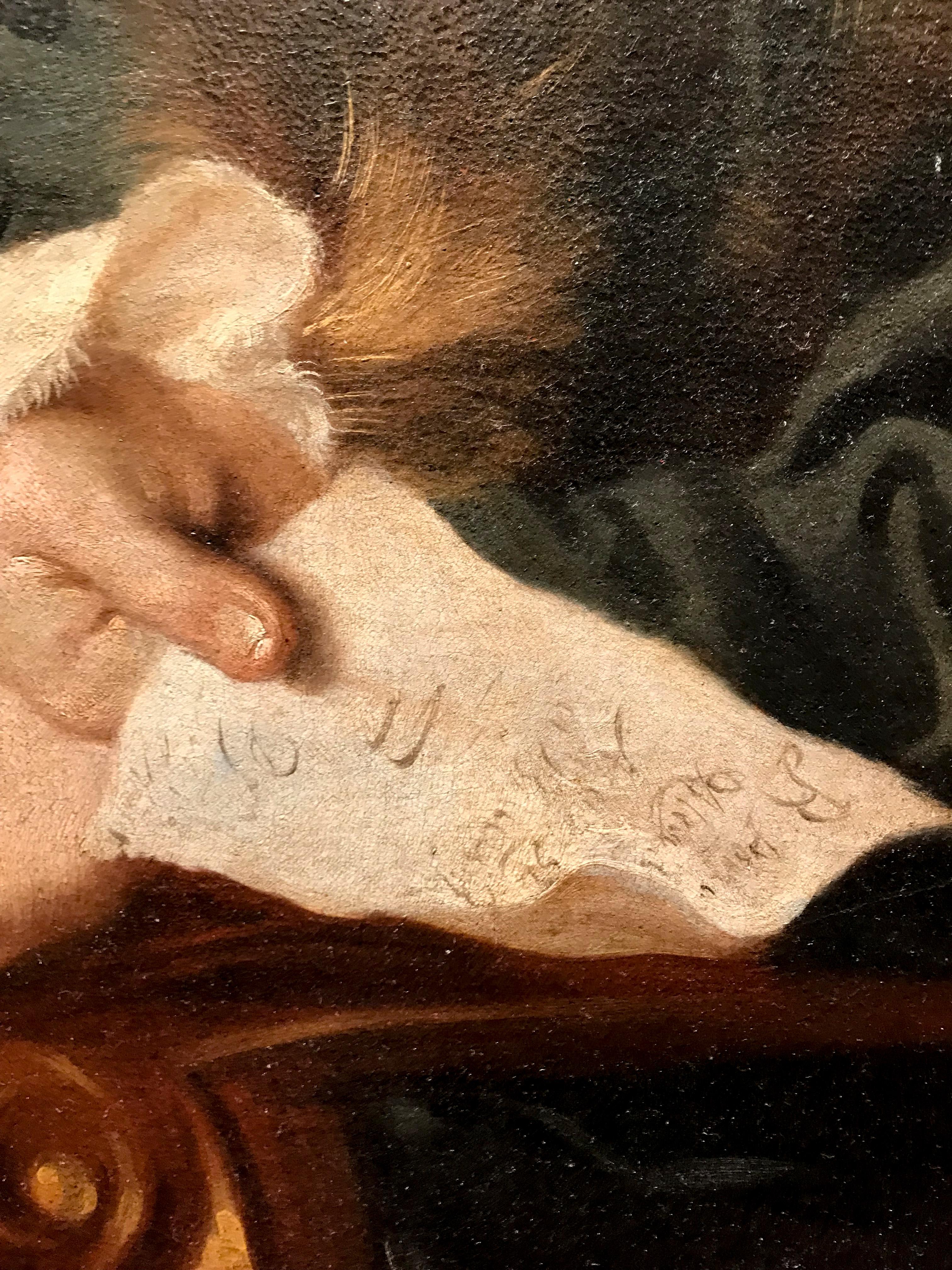 17.-18. Jahrhundert Von Niccolò Cassana Porträt eines Gentleman Öl auf Leinwand im Angebot 6