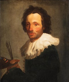 17th Century By Niccolo' Cassana Self-portrait Oil On Canvas