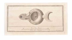 Oil Lamp - Etching by Niccolò Cesarano - 18th Century