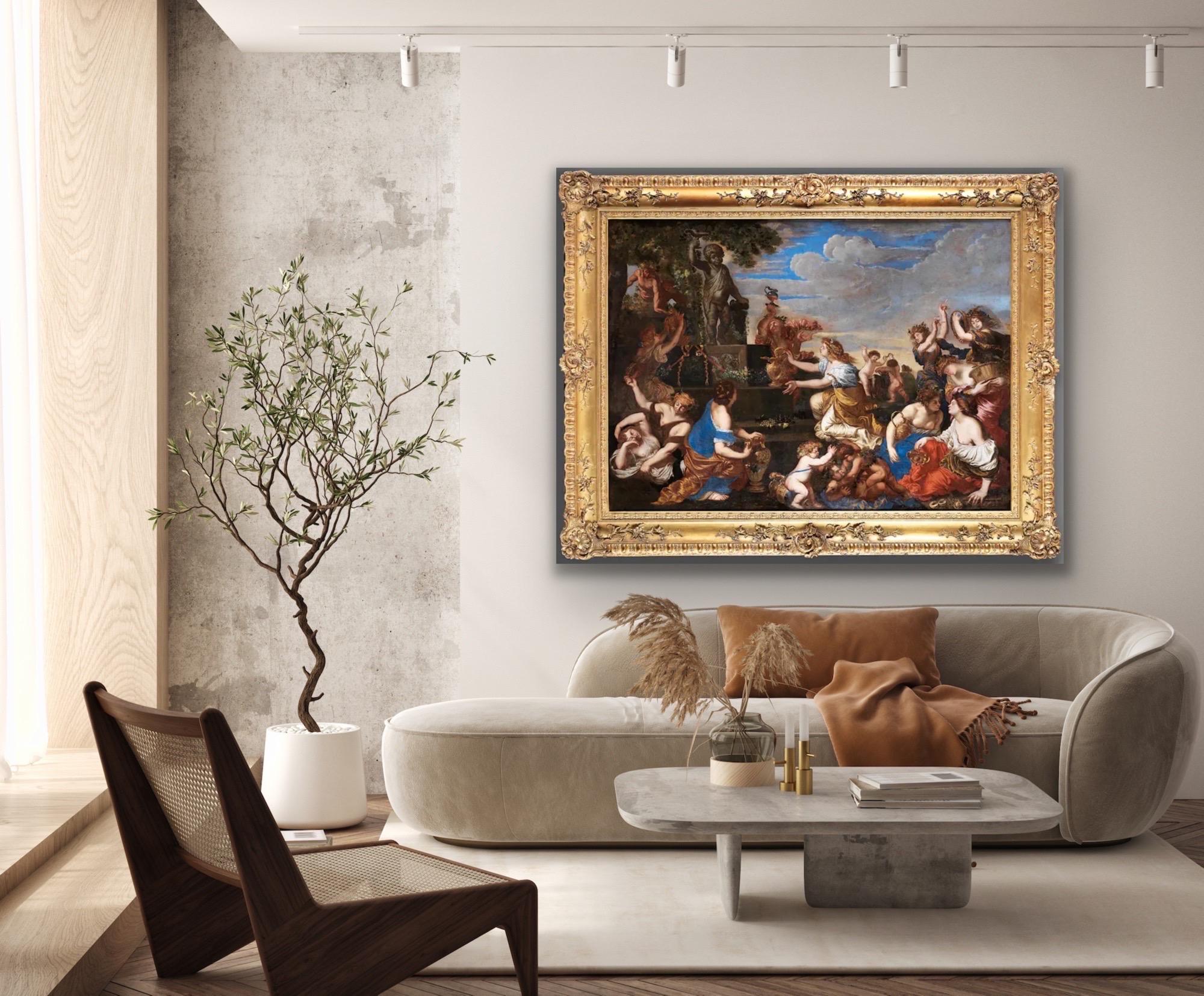 Huge 17th century old master - The feast of Bacchus - celebration Poussin For Sale 1