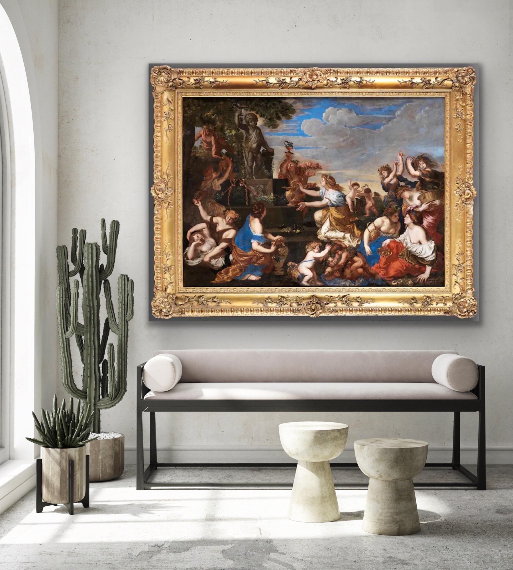 Huge 17th century old master - The feast of Bacchus - celebration Poussin For Sale 2