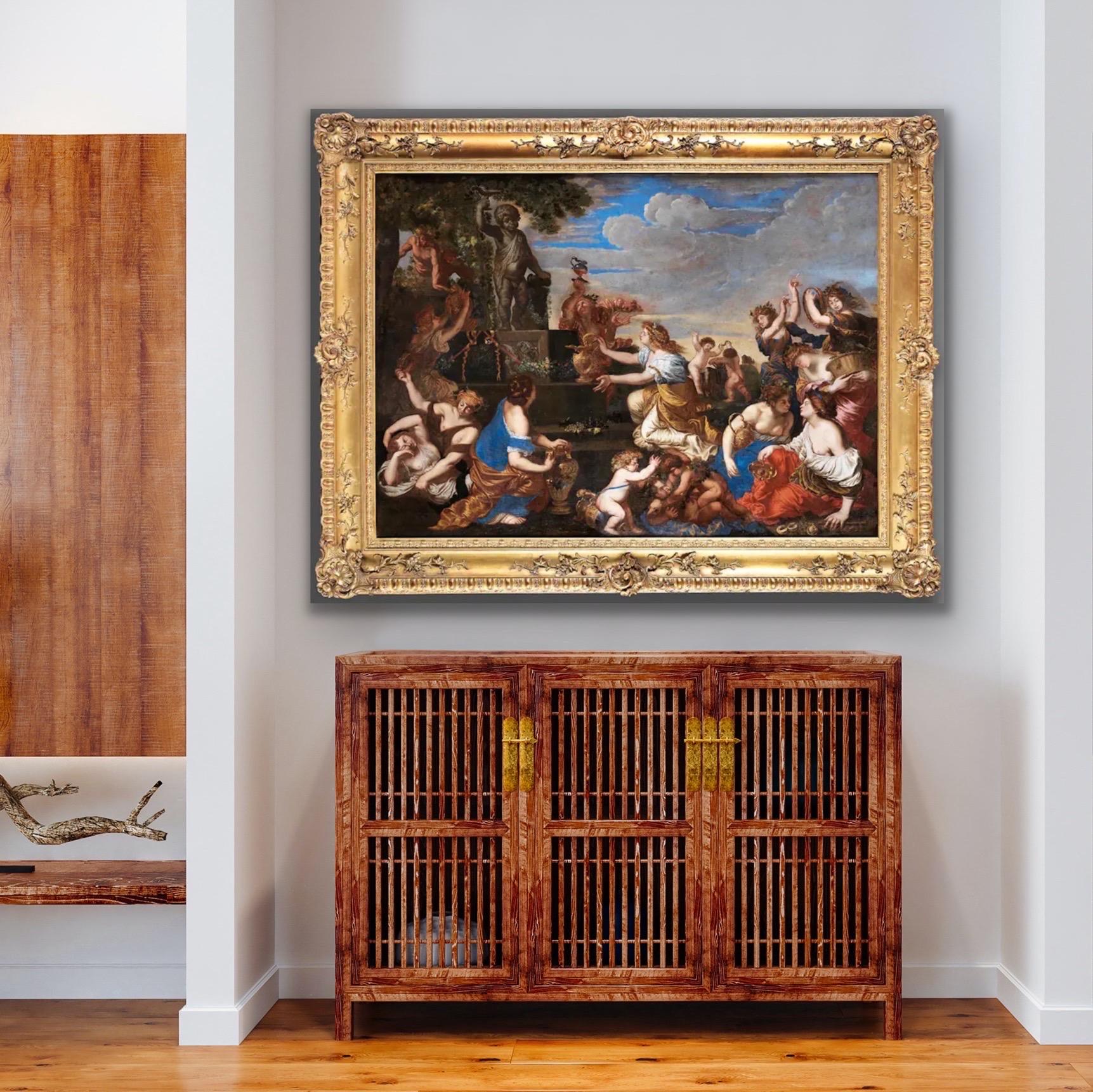 Huge 17th century old master - The feast of Bacchus - celebration Poussin For Sale 4