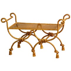Niccolini Gilt Iron Two-Seat Bench