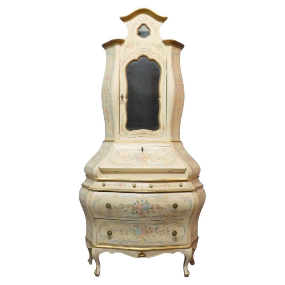 Niccolini Italia Hand Painted Lady’s Bombay Secretary Desk 20thC For Sale