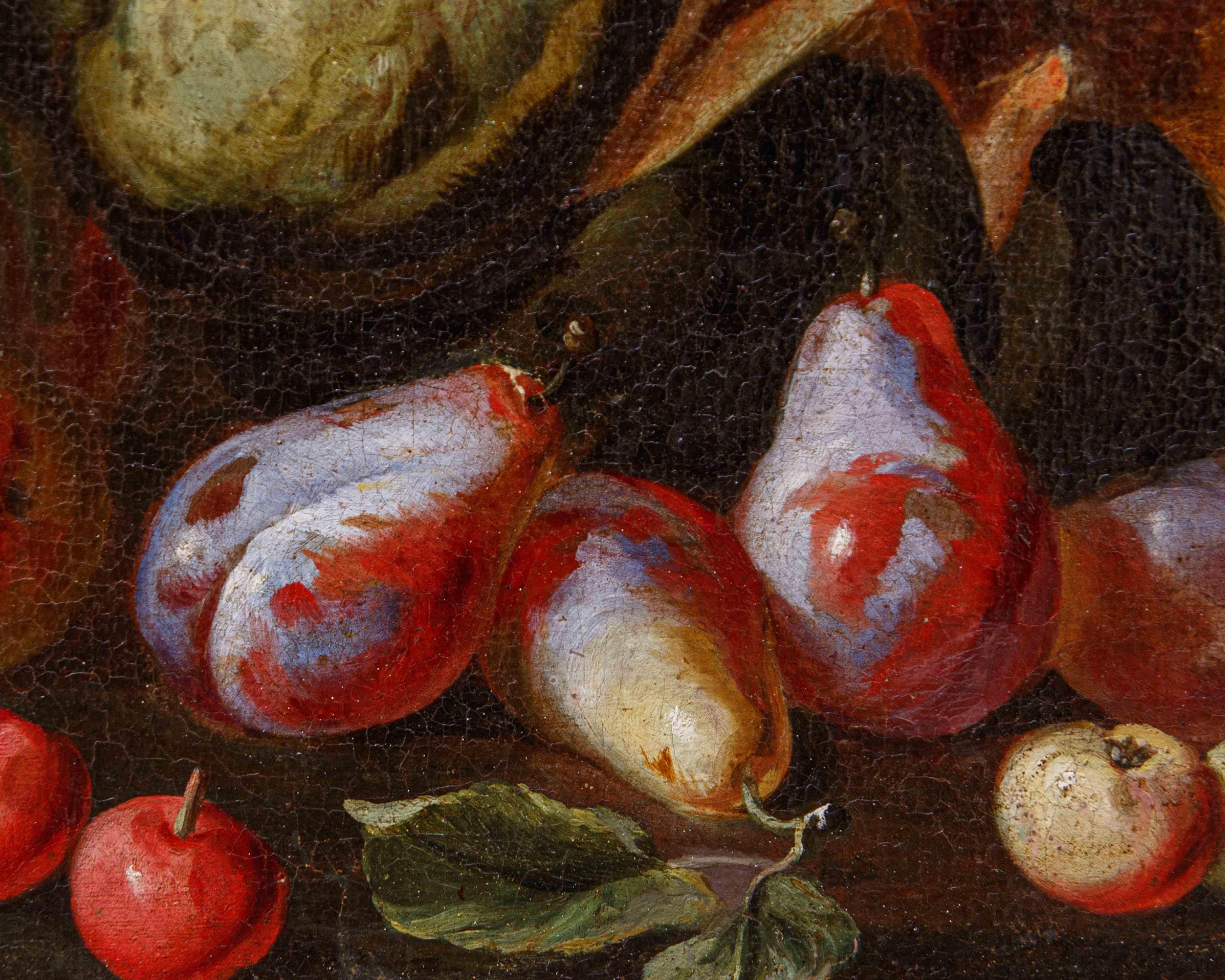 Niccolò Stanchi (Rome, 1623 - 1690), Still life with fruit and flowers For Sale 7