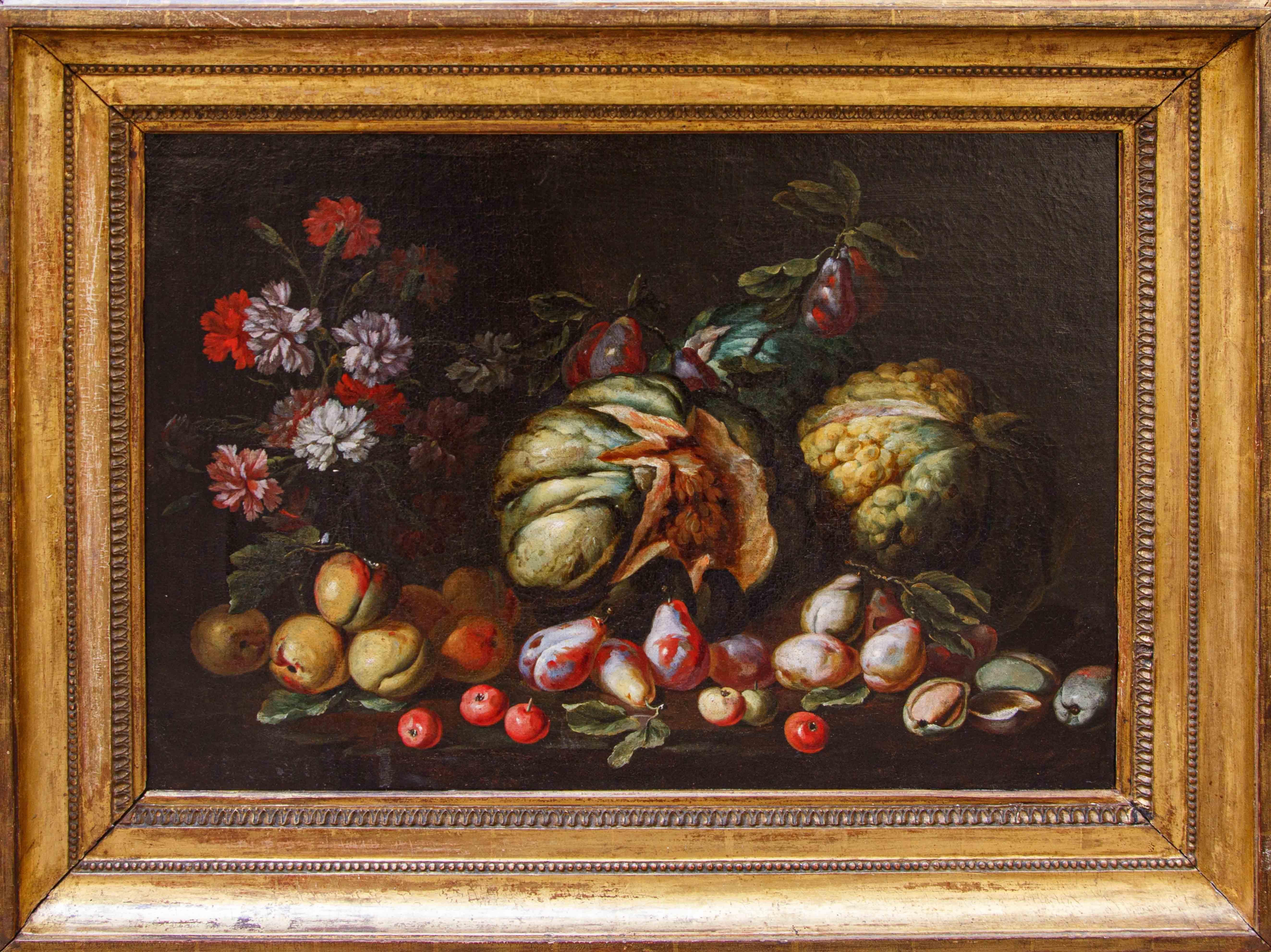 Niccolò Stanchi (Rome, 1623 - 1690), Still life with fruit and flowers