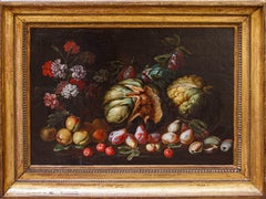 Niccolò Stanchi (Rome, 1623 - 1690), Still life with fruit and flowers